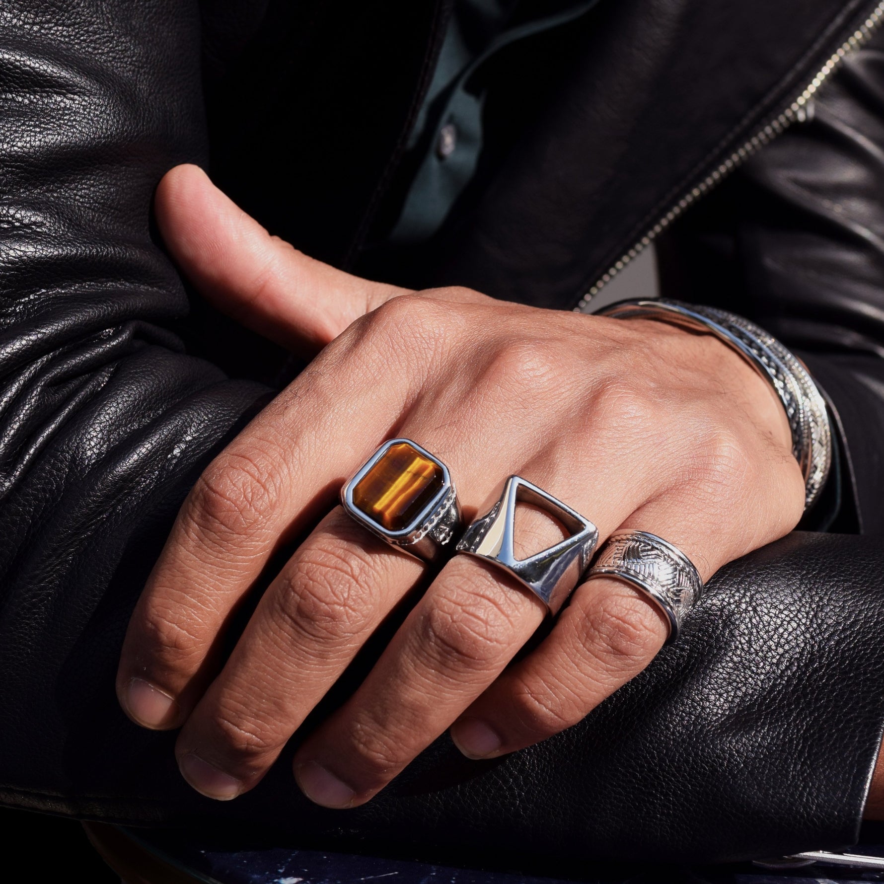 Ring Zeus Tigereye | Tigerauge Steins Herrenring | Rock & Steel Germany