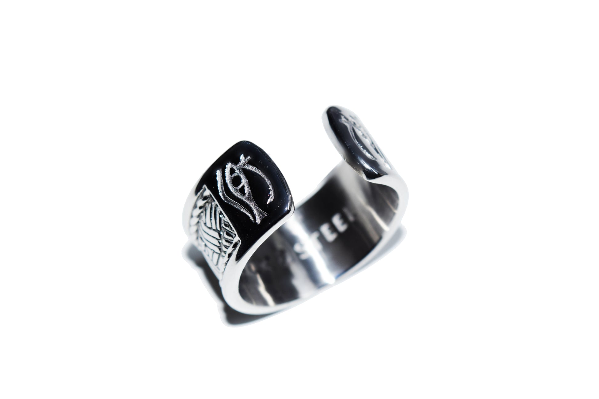 Ring Protector | Ägyptischen Symbole Herrenring | Rock & Steel Germany