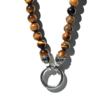 Kette BEAD TIGERAUGE - Gold Halsketten - Silber Halsketten - Halsketten für Herren - ROCK & STEEL GERMANY