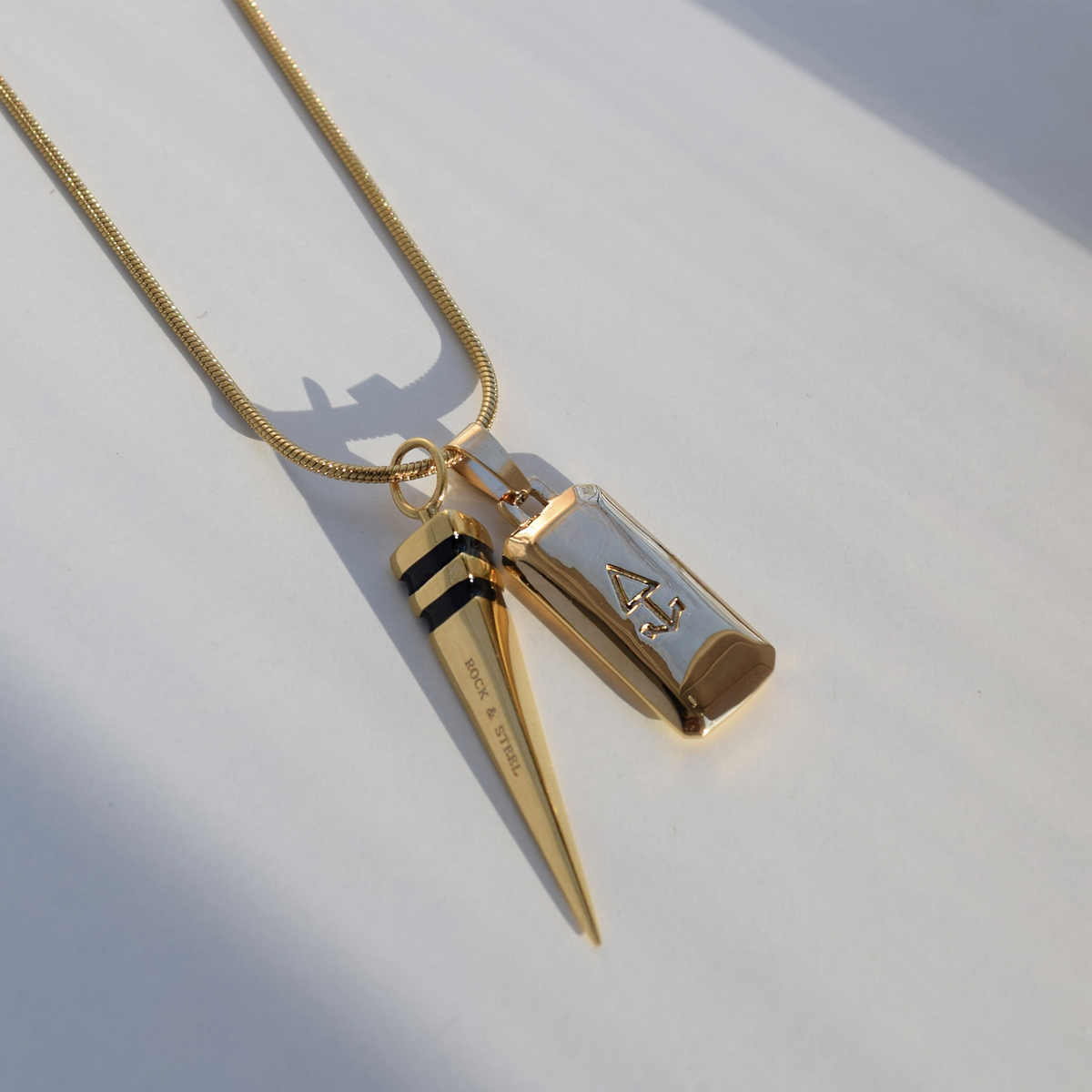 Set ROCKET & UNITY - Gold Halsketten - Silber Halsketten - Halsketten für Herren - ROCK & STEEL GERMANY