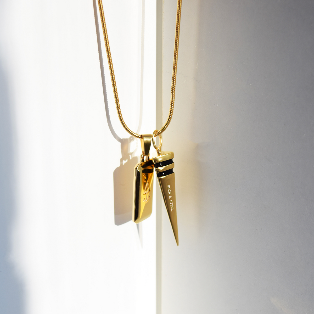 Set ROCKET & UNITY - Gold Halsketten - Silber Halsketten - Halsketten für Herren - ROCK & STEEL GERMANY