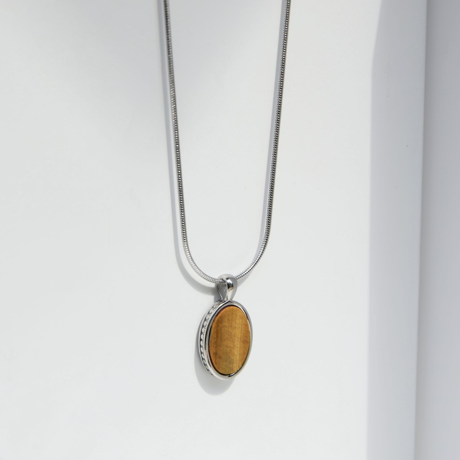 Kette DEUS TIGERAUGE - Gold Halsketten - Silber Halsketten - Halsketten für Herren - ROCK & STEEL GERMANY