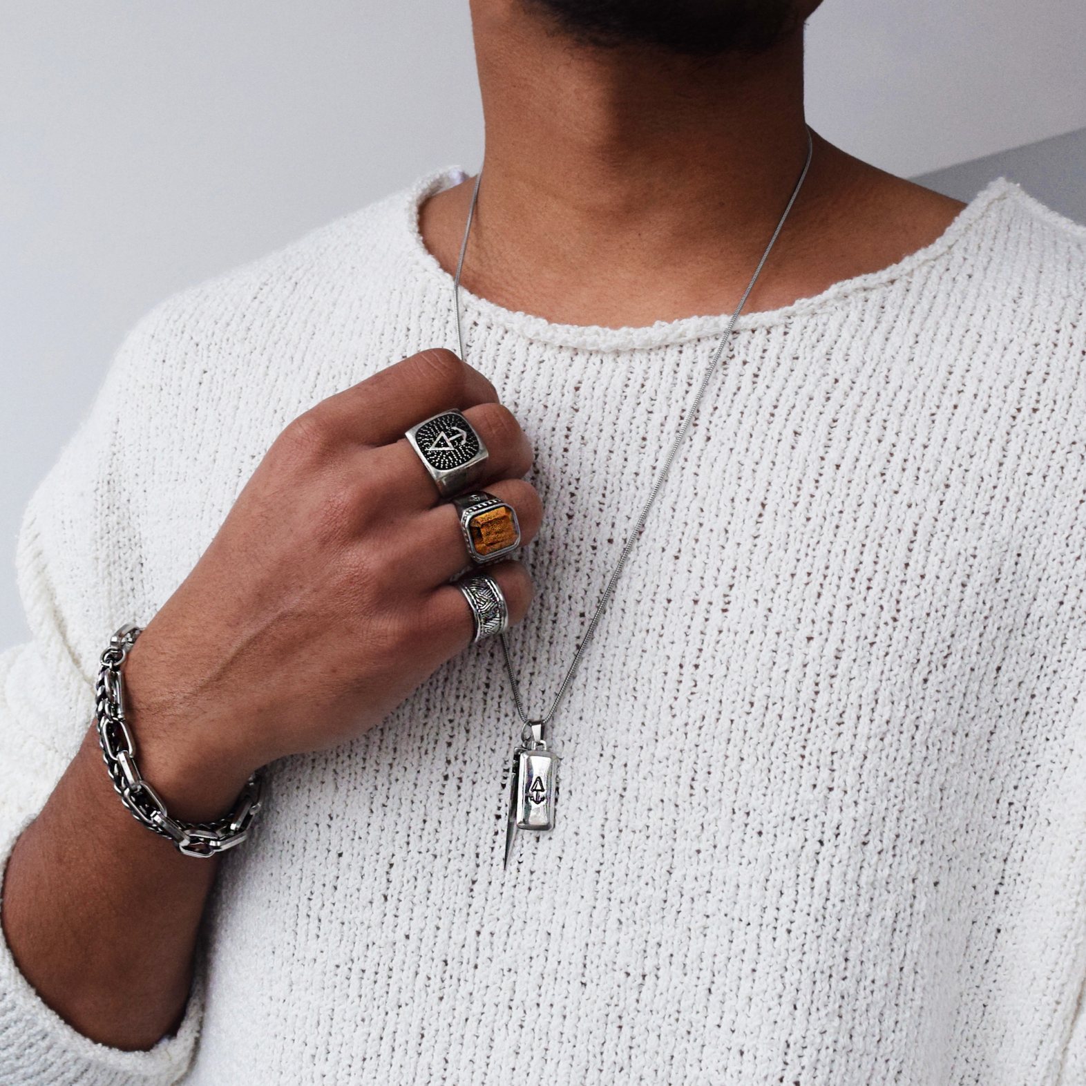 Set ROCKET & UNITY - Gold Halsketten - Silber Halsketten - Halsketten für Herren - ROCK & STEEL GERMANY