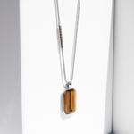 Kette ZEUS TIGEREYE - Gold Halsketten - Silber Halsketten - ROCK & STEEL GERMANY