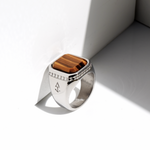 Ring Zeus Tigereye | Tigerauge Steins Herrenring | Rock & Steel Germany