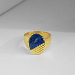 Ring PHOENIX LAPISLAZULI | 925 Silber | vergoldet - ROCK & STEEL GERMANY