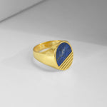 Ring PHOENIX LAPISLAZULI | 925 Silber | vergoldet - ROCK & STEEL GERMANY
