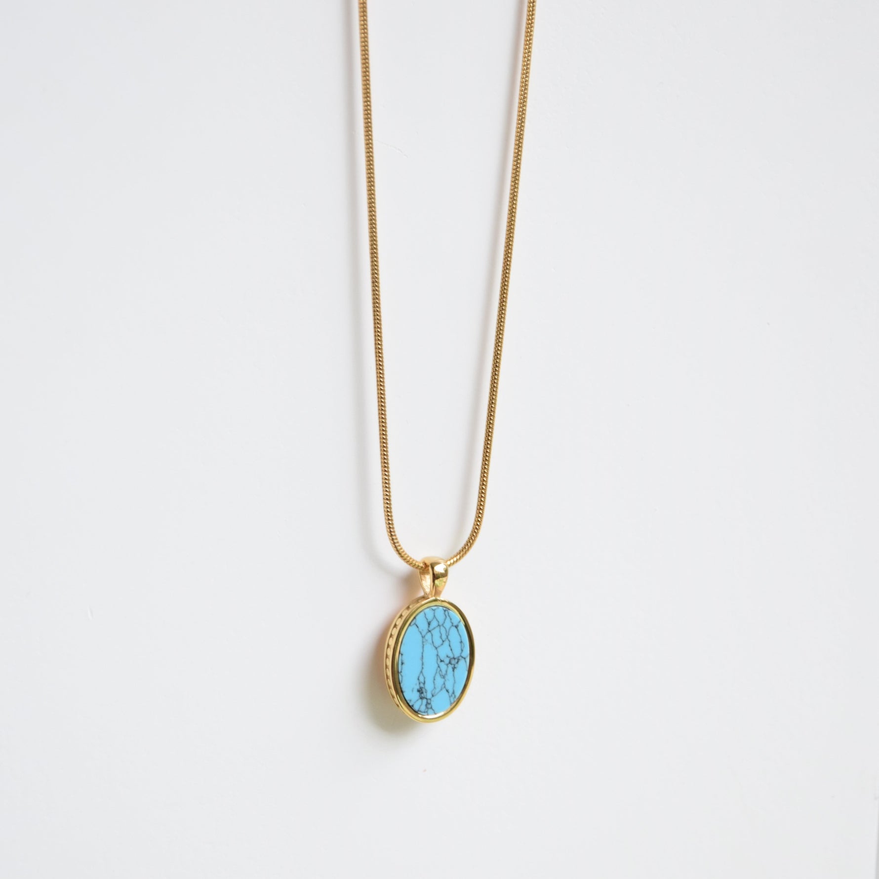 Kette DEUS TURQUOISE - Gold Halsketten - Silber Halsketten - Halsketten für Herren - ROCK & STEEL GERMANY