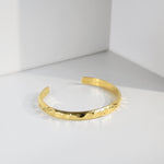 Armreif WAVE 7 mm | 925 SILBER | vergoldet - ROCK & STEEL GERMANY