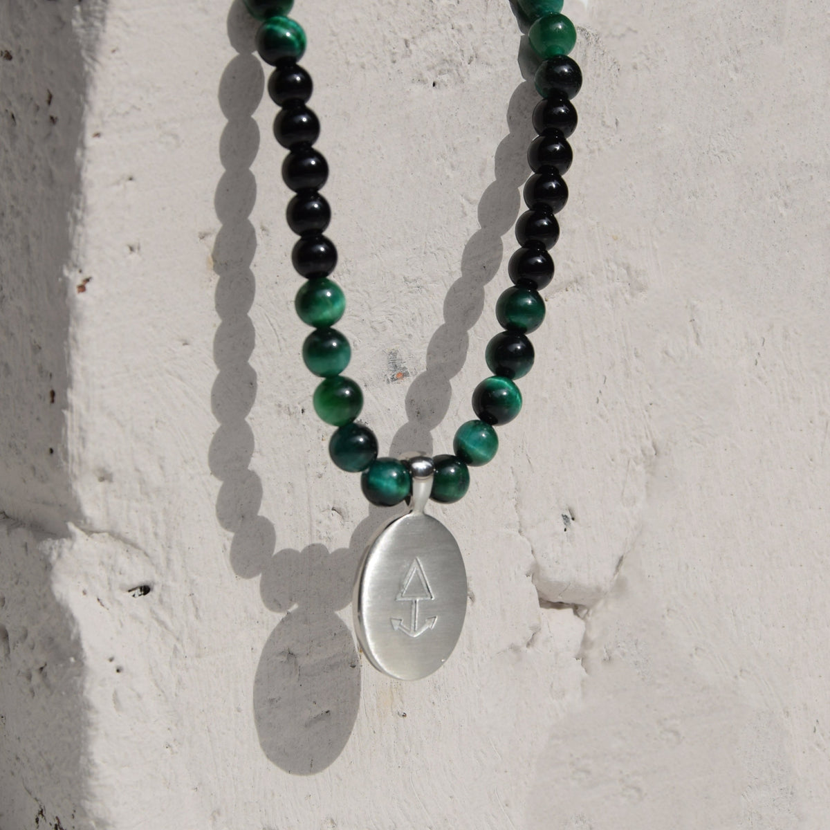 Kette WISDOM TIGERAUGE GRÜN - ROCK & STEEL GERMANY