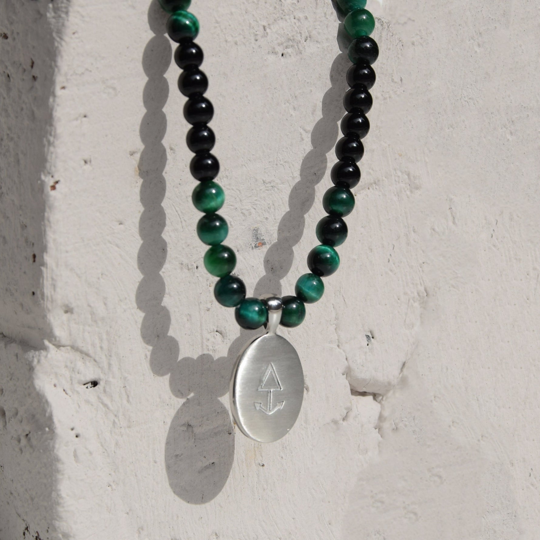 Kette WISDOM TIGERAUGE GRÜN - ROCK & STEEL GERMANY